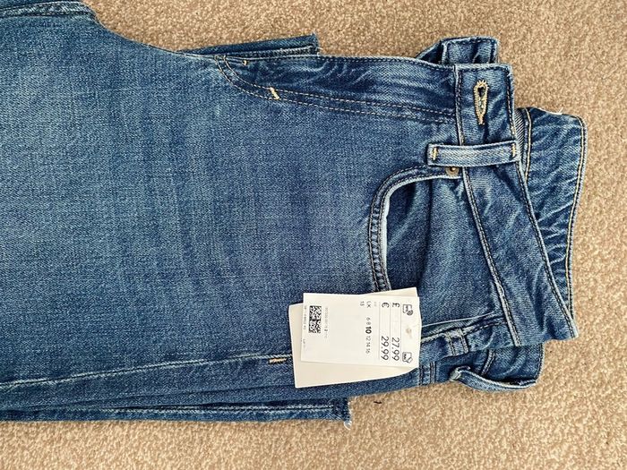H&M ladies blue wide leg high waist jeans - Size UK 10 - NEW