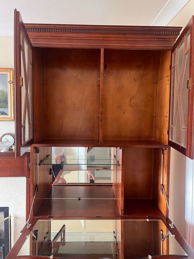 Hand made Higginbotham mahogany display cabinet