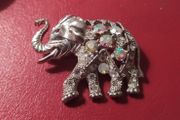 Vintage elephant brooch