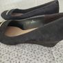 Brand New M&S Black Wedge Suede Shoes Image 4