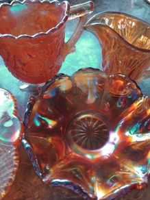 A Selection Of Vintage Carnival Glass