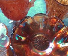 A Selection Of Vintage Carnival Glass