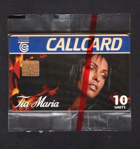 1995 Ireland 10 unit Tia Maria Type B "This Calls For More Tia Maria" slogan (Gemplus GEM1) Call Card Mint in Packaging. Telecom Eireann Card Number 1110