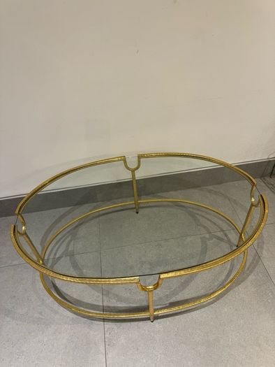 Gold coffee table with Glass Top