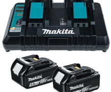Makita 18v Lxt 5ah Twin Battery Bl1850 X 2 & Twin Charger Kit Dc18rd 240v