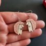 Cute Hedgehog Drop Earrings Mixed Metal Woodland Jewelry Image 3