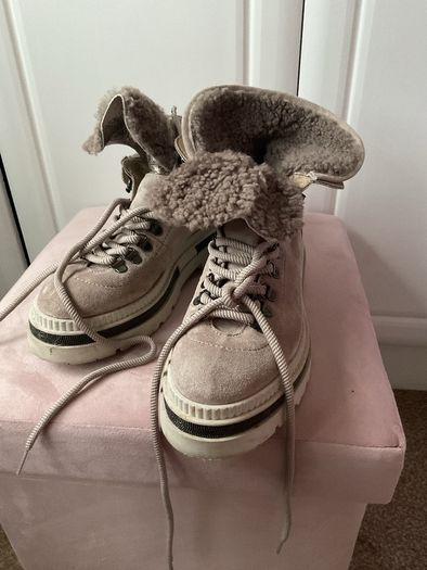 ankle alpe suede chunky laced ankle boots size 39