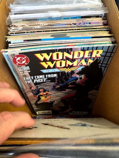 DC Long Comic Box w 250 comics for Sale (2)