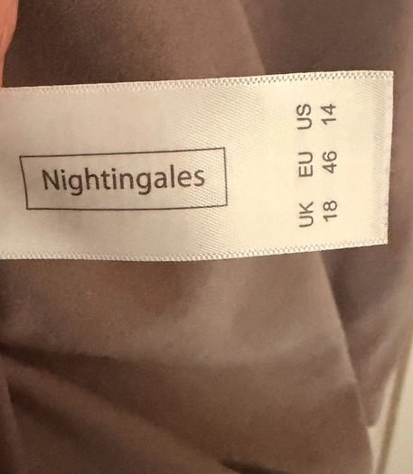 Nightingales choc suede style jacket relax fit grey