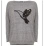 Mint Velvet Granite Grey Hummingbird Embellished Knit Jumper Image 2