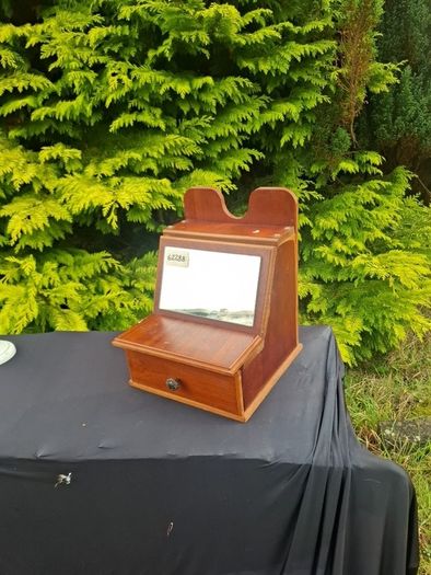 Vintage mirror vanity box with drawer