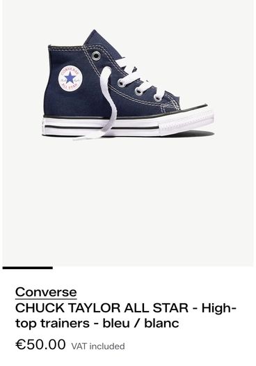 Kids Converse. Size Junior  UK 12