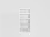 NEW White Open Bookcase Desk High (1850mm) - 5 Levels