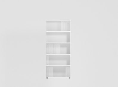 NEW White Open Bookcase Desk High (1850mm) - 5 Levels