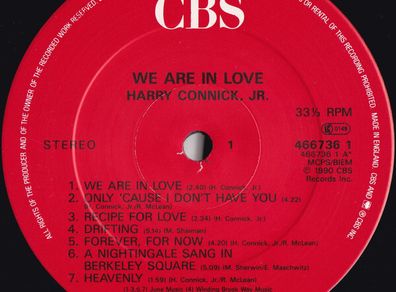 Harry Connick JR We Are In Love Vinyl album Jazz Easy Listening