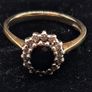 Vintage 9 ct gold sapphire and diamonds ring Image 3