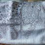 Grey & Silver Jacquard Scarf/Shawl - New Image 3