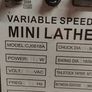 Mini metal lathe 7x14 Image 2