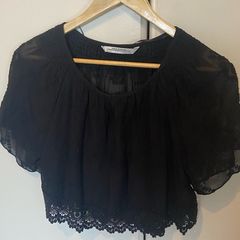 Zara embroidered cape top