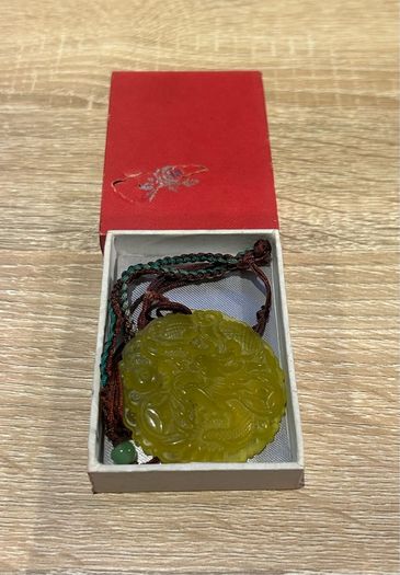 Carved Antique Dragon Pendants (2)