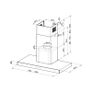 Faber Stilo Glass Smart A60 2 Wall Mounted Cooker Hood 60cm NEW Image 2