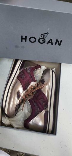 HOGAN leather trainers Sz 40 (Fit 7UK) - Rrp 320 (New)