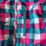 Checkered Pink and Blue Women's Ski Jacket Stuf Image 9