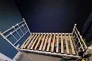 Gorgeous High Quality White Single Metal Bed Frame - Can Deliver