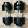 2 X 57.5 Kg Jordan Branded Dumbbells   115kg Total Image 5