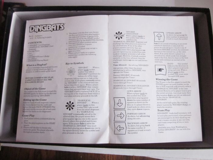 Dingbats Vintage Board Game by Waddingtons 1987.Complete and in very good condition.