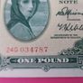 Irish 1963 Lady Lavery One pound banknote in uncirculated condition Image 2