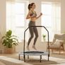 Unused Fitness Trampoline with Handrail. Foldable, 102 cm Image 2