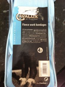 brand new blue fleece horse work bandages