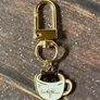 Coffee Cup Cat Keychain Bag Pendant Image 2