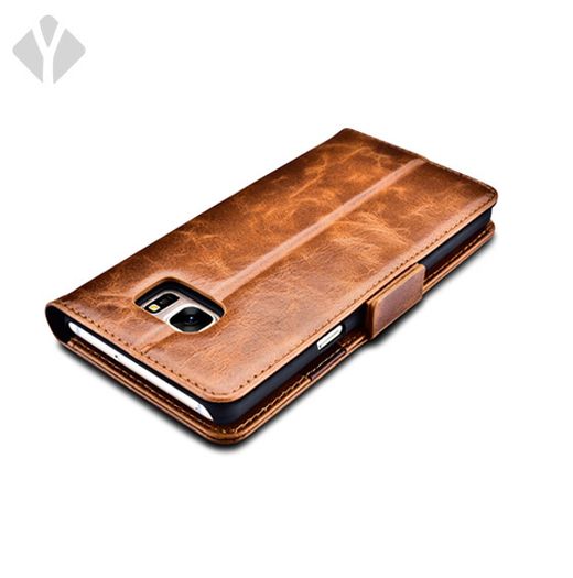 Samsung Note 7 Vintage Oil Wax Leather Folio Case