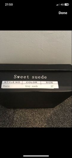 Size uk4 grey suede shoes