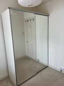 IKEA ELGA Wardrobe with glass sliding doors