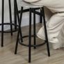 3-piece Bar Table Set, 1 Bar Table, 2 Chairs, with Wine Rack, Glass Holder, Open Shelves, Footrests, Brown Image 4