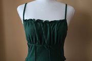 Green cropped cami