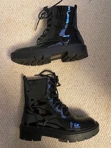 Girls Black Boots Size 1