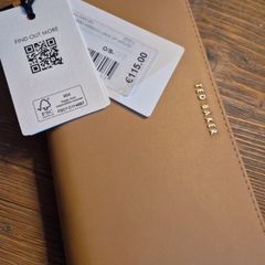 Ted Baker Garciea Tan Leather Wallet, Gold Hardware, Brand New with Tags