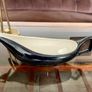 Vintage Slender 1950s Avant Garde Gravy Boat Black White Image 5