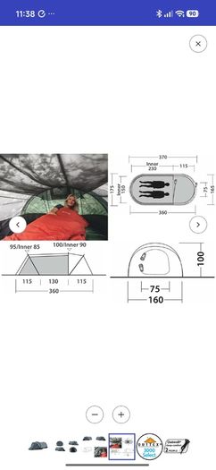 Outwell 2 person pop up tent