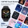 Nerunsa P66D Unisex Smartwatch, 1.85 Inch Touchscreen IP68 Waterproof Fitness Image 3
