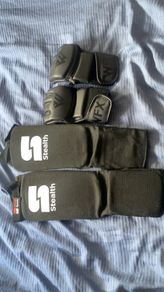 MMA gloves and shin pads