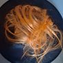 Kids Orange & Black Stripe with Orange Hair Witches Hat Image 2