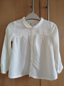 Zara BabyGirl Cream Shirt - 3 pics