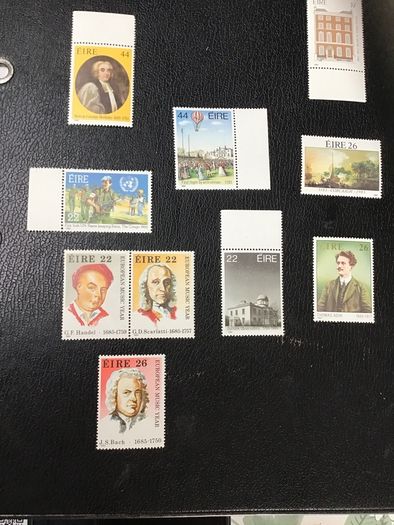 9 Miscellaneous Mint Irish Stamps.