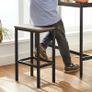 Set of 2 Bar Stools Kitchen Chairs Kitchen Living Room Dining Room Industrial Design Greige-Black Image 5