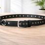 Unisex Black Leather Ring Belt Punk Gothic O-Ring Belt with Silver Buckle for Men & Women Image 4
